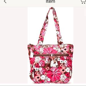 Abbergale small pink & brown floral Handbag FP